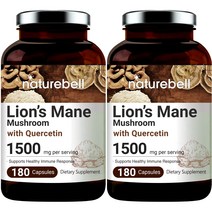 네이처벨 노루궁뎅이 버섯 퀘르세틴 효능 1500mg 180캡슐