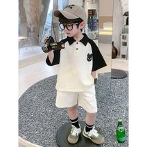 더쭈야 남아 상하복 키즈 아동 여름상하복 카라티셔츠 반바지 래빗 등원 형제