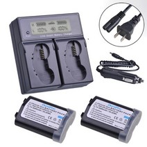 니콘배터리 3200mah en-el4 en el4 en-el4a enel4a 배터리 니콘 d3 d3s d2z d2h d2hs d2x d2xs d3x f6 호환, 2배터리 미국 충전기