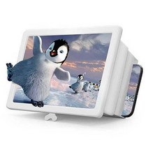 스마트폰확대스크린 접이식 3D 확대 스크린 휴대폰 앰프 스탠드 스마트폰 홀더 브래킷 확대기, 1.White, 1개