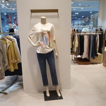 [앤클라인] 프린트 라운드 면티AX2C2TS0019