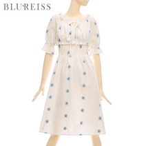 [블루레이스] 플라워자수스모크원피스_B2M1OP3511