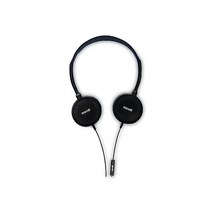 마이크가 있는 Maxell HP200 헤드폰 6피트 코드 블랙