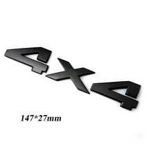 자동차엠블럼 3D 메탈 4x4 로고 엠블럼 자동차 지프 컴퍼스 랭글러 XJ 오프로드 그랜드 체로키 4X4 스티커-33, 1.4x4 Matte Black - Metal