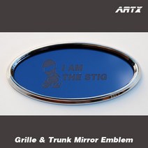 ArtX 탑기어 I AM THE STIG 순정교체형 미러 엠블럼 NO.149(그릴/트렁크엠블렘)(K5K7K3포르테쿱뉴프라이로체이노베이션뉴카렌스쏘울쏘렌토R스포티지R뉴모닝레이), 실버미러, BType, D