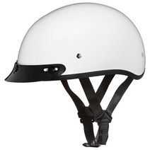 Daytona Helmets 하프 스컬 캡 오토바이 헬멧 DOT 승인 하이 글로스 블랙 S USA 미국, Hi-Gloss White, With Visor