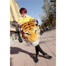 유니섹스 크리 에이 티브 동물 스타일 Lifelike 타이거 헤드 가방 배낭 스푸핑 배낭 새로운