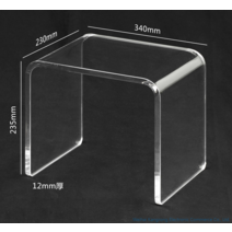 투명 아크릴 의자 플라스틱 낮은 의자 홈 크리 에이 티브 욕실 의자 간단한 메이크업 의자, 투명 34x23x23.5cm (12mm 두께)