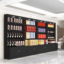 술장식장 양주장 술장 위스키장 매장 매대 주류장식장, 라이트 월너트 200×60×40
