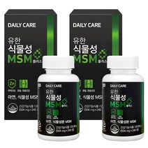 유한양행 유한 식물성MSM플러스 아연 식이유황 (4개월분), 240정, 2개