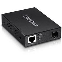 트렌드넷 기가비트 Poe Pd SFP 파이버 미디어 컨버터 전원 100/1000BaseT에서 컴팩트 디자인 TFCPGSFP