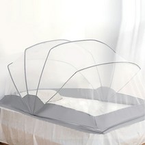 원터치 돔형 모기장텐트, 돔형 모기장텐트_1인용, 혼합색상