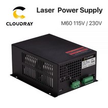 레이저용접기 레이져 핸드 소형 산업용 용접기 Cloudray-60W CO2 레이저 전원 공급 장치 조각 절단기 M60 카테고리, 115V