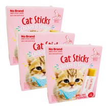 노브랜드 짜먹는 고양이 간식 닭 연어 캣 스틱 7g x 28개입 야옹이 스틱형 파우치, 3개