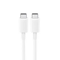 1개 삼성 전용 C to C 초고속 2.0 충전 지원 45W 5A 초고속 충전 케이블, 화이트