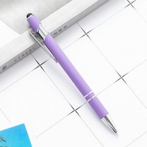 2in 1 볼펜 러스 그리기 태블릿 펜 용량 성 스크린 터치 학교 사무실 쓰기 지, 03 purple
