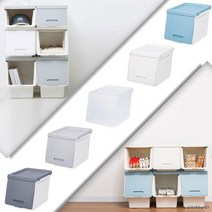 30x41x31cm 리빙박스 옷정리함 1P 수납정리함 중형, A.슬라이딩 리빙박스 슬림형 중 스모그