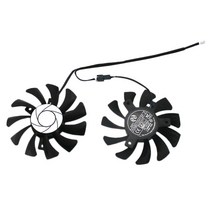 노 브랜드 HA8010H12F-Z 75MM 2Pin GTX1050Ti GPU 쿨러 듀얼 팬 용 MSI Geforce GTX 1050Ti GTX-1050-Ti-4GT-OC (2 개), 721