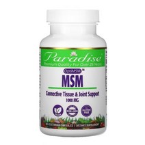 Paradise Herbs MSM 1000 mg 90 식물성 캡슐 Methylsulfonylmethane Cellulose 셀룰로스