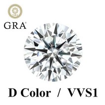 실제 D 컬러 GRA 인증 모이사나이트 스톤 0.1-6.0ct VVS1 랩 다이아몬드 보석 라운드 뛰어난 컷 보고서 포함
