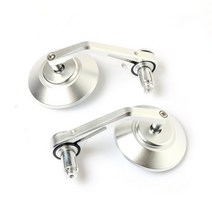 오토바이 사이드 백 미러 부품 백미러 바 엔드 레트로 백미러 사이드 미러 슈퍼 soco ts lite tsx tc max pro 액세서리, 올 실버