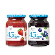 복음자리 45도 과일잼 350g 1+1 (딸기 사과 블루베리), 45도딸기잼350g+45도사과잼350g