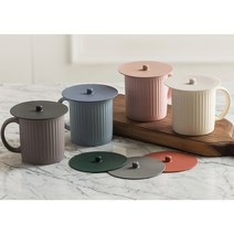 1+1 국산 실리콘 컵뚜껑 커버 컵덮개 먼지 비말차단 11cm 2개, 실리콘 펌킨 마린블루