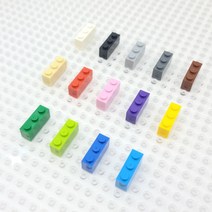 요고요 레고 호환 부품 커스텀 벌크 브릭 블럭 타일 플레이트 100G 소포장 패키지, [브릭 1 x 3] 노란색 100G
