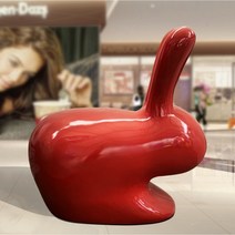모던한 FRP조형물 백화점 의자겸용 꾸미기 토끼모형, 길이 36cm x 폭 20cmx35cm