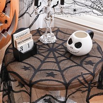 거미줄 테이블보 할로윈 장식 소품 데코 유령의집 방탈출 테이블웨어, 사각테이블웨어