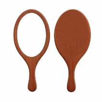 라베끄 원목 우드 비너스 여행용 휴대용 메이크업 뷰티 화장 손거울 국내 한국산 Wooden hand mirror, 1개, 브라운