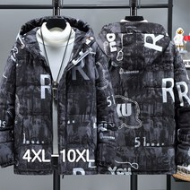 쥬엔리치 남자 빅사이즈 패딩 후드 점퍼 남성 자켓 등산 작업복 가을 겨울 잠바 레터링 4XL-10XL