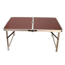 튼튼한 캠핑테이블 야외용 높낮이조절 2단 접이식 파라솔 꽂이 캠핑테이블, 우드