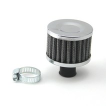12mm 에어 필터 오토바이 터보 하이 플로우 레이싱 콜드 인테이크 필터 버섯 헤드 자동차 유니버설, silver