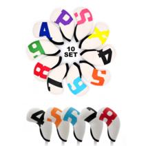 골프클럽 아이언 골프채 커버세트 네오프렌 PU인조가죽, 네오플랜-화이트세트