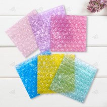 악세사리 포장 하트 뽁뽁이 컬러 에어캡 비닐 완충제 포장 부자재, 20x20 그린