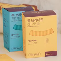 룩브라이트 건조기시트지 드라이 종이 섬유유연제 정전기방지 40매 1+1, 가을새벽 1개+봄비누 1개, 1개