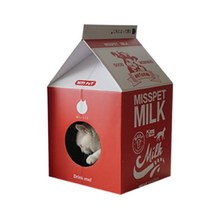 [에이치플러스몰] 반려묘 하우스 터널 독립 공간 스크레쳐 딸기 우유, 옵션:초코우유