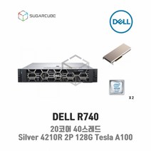 DELL R740 Silver 4210R 2P 128G SSD 500G Tesla A100 40G 3.5인치 8 중고서버 웹 디비 스토리지 딥러닝