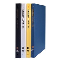 이지포켓 40P 클리어화일 합지 싸바리 표지 하드커버 40매 크리어파일, 노랑