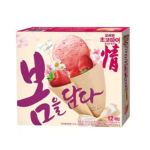 오리온 초코파이 정 봄 담은 딸기 12개입 408g, 6개