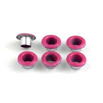 신발 가방 의류 가죽 벨트 모자용 100 세트 8mm 금속 구멍 와셔 공예 수리 그로멧 라운드 아이 링, Rose Red