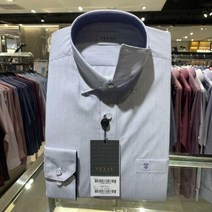 이랜드 [예작][예작]남성와이셔츠 스넵 카라배색 핀스트라이프 일반핏 긴팔 YJ3SBR109NY_신구로점
