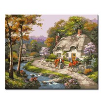 DIY 캔버스페인팅 명화그리기 유화 - 풍경 40x50, L98_숲속이야기