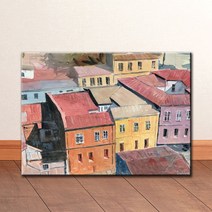 WC022 수채화 풍경 그림 캔버스액자, 고급형유광전처리_XXL_37cm x 45cm