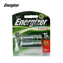 에너자이저 익스트림 충전지 1.2V2300mAh AA2알 카드타입, 2개