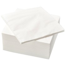 파티냅킨 IKEA FANTASTISK 판타스 삼층 구조 잔을 닦다 종이 색상이변하지않음 가흡수 2729436624, 40*40cm, 화이트