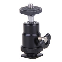 카메라 삼각대 용 1PC 볼 헤드 LED 라이트 플래시 삼각대 브래킷 홀더 마운트 1/4 핫슈 어댑터 크래들 사진, 한개옵션0