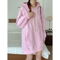 라라룰루 여성쭈리후드미니원피스 루즈핏