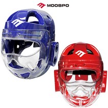 SG 무스포 디핑 투명 안면보호 헤드기어 태권도 격투기 보호구, S.M.D.H.G, 빨강